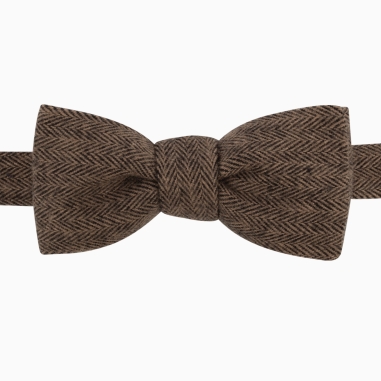 Bronze Herringbone Bow Tie