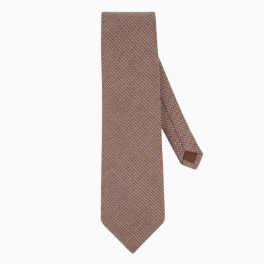 Coffee Houndstooth Tie