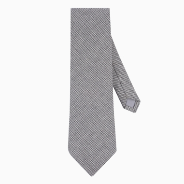 Grey Houndstooth Tie