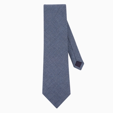 Blue Houndstooth Tie