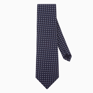 Navy Leaf Tie