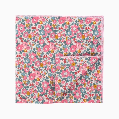 Liberty Pink Green Betsy Ann Pocket Square