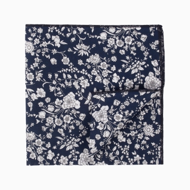 Liberty Navy blue Bloom Pocket Square