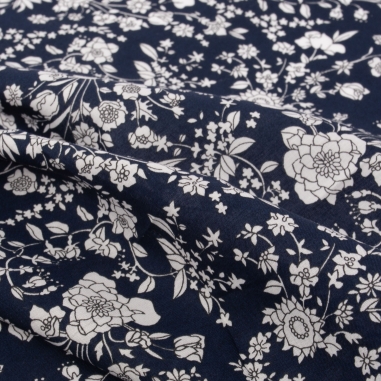 Navy blue Bloom Liberty of London per meter