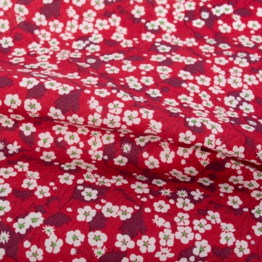 Tissu au mètre Liberty Mitsi Valéria Rubis