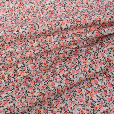 Tissu au mètre Liberty Pepper pivoine / vert d'eau