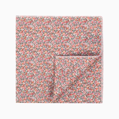 Pochette de costume Liberty Pepper pivoine / vert d'eau