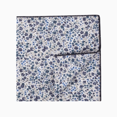 Liberty Navy Blue Phoebe Pocket Square