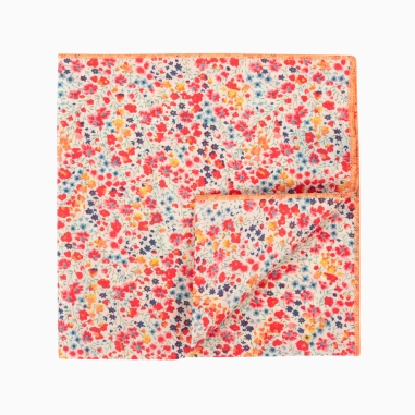 Liberty Coral Phoebe Pocket Square