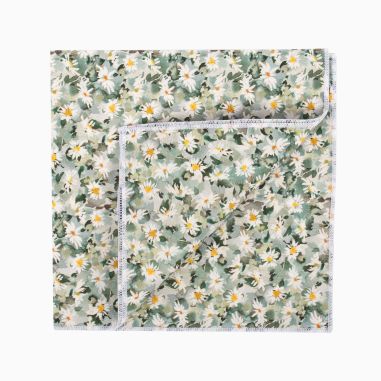 Pochette de costume Liberty Marguerite vert anglais