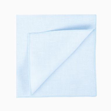 Sky Blue Linen Pocket Square