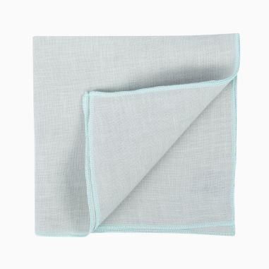 Sky Grey Linen Pocket Square