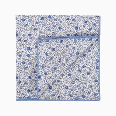 Pochette de costume Liberty Camille bleu outremer