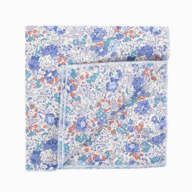 Pochette de costume Liberty Claire Aude bleu