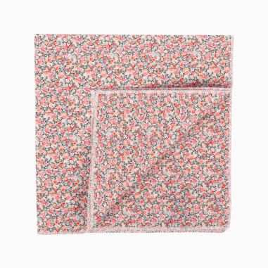 Pochette de costume Liberty Pepper pivoine / vert d'eau